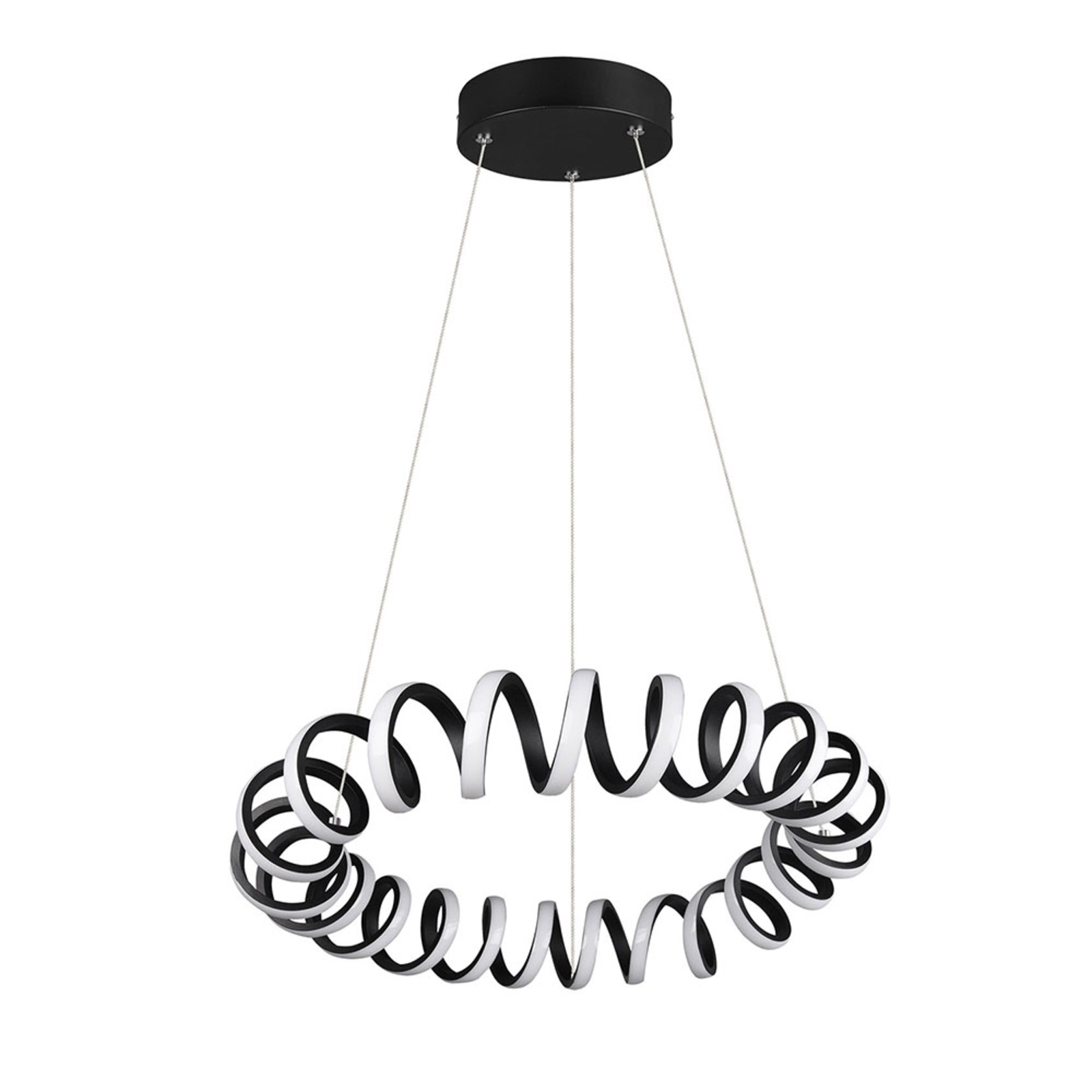 LED hanglamp Curl, SwitchDim, zwart