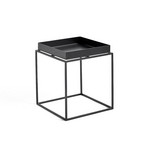 Tray sidobord, svart, 30 x 30 cm, stål - HAY