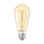 OSRAM LED Vintage ST64 E27 4,9W 922 Heart Filament zlatá tlumená