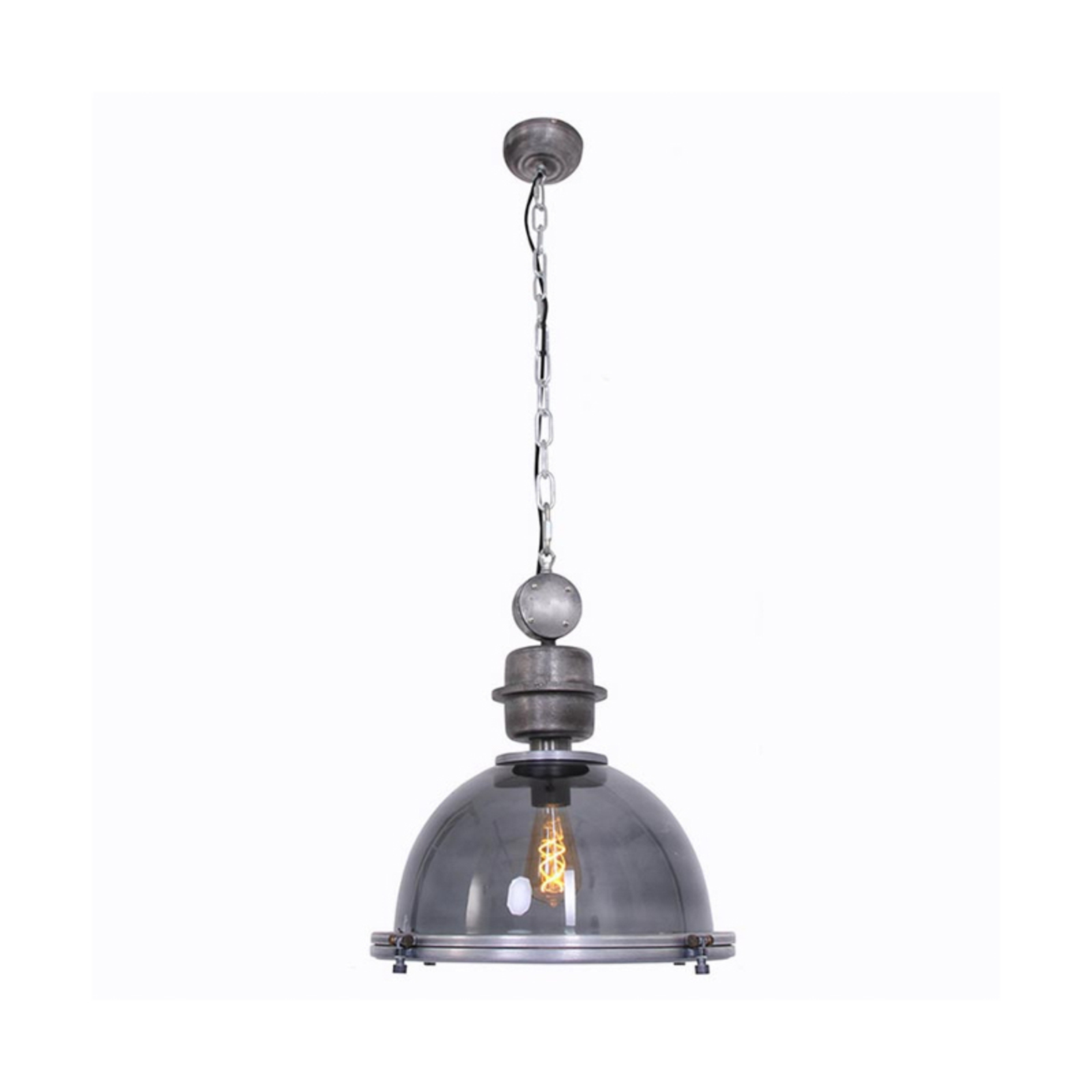 Bikkel - hanglamp met glazen lampenkap