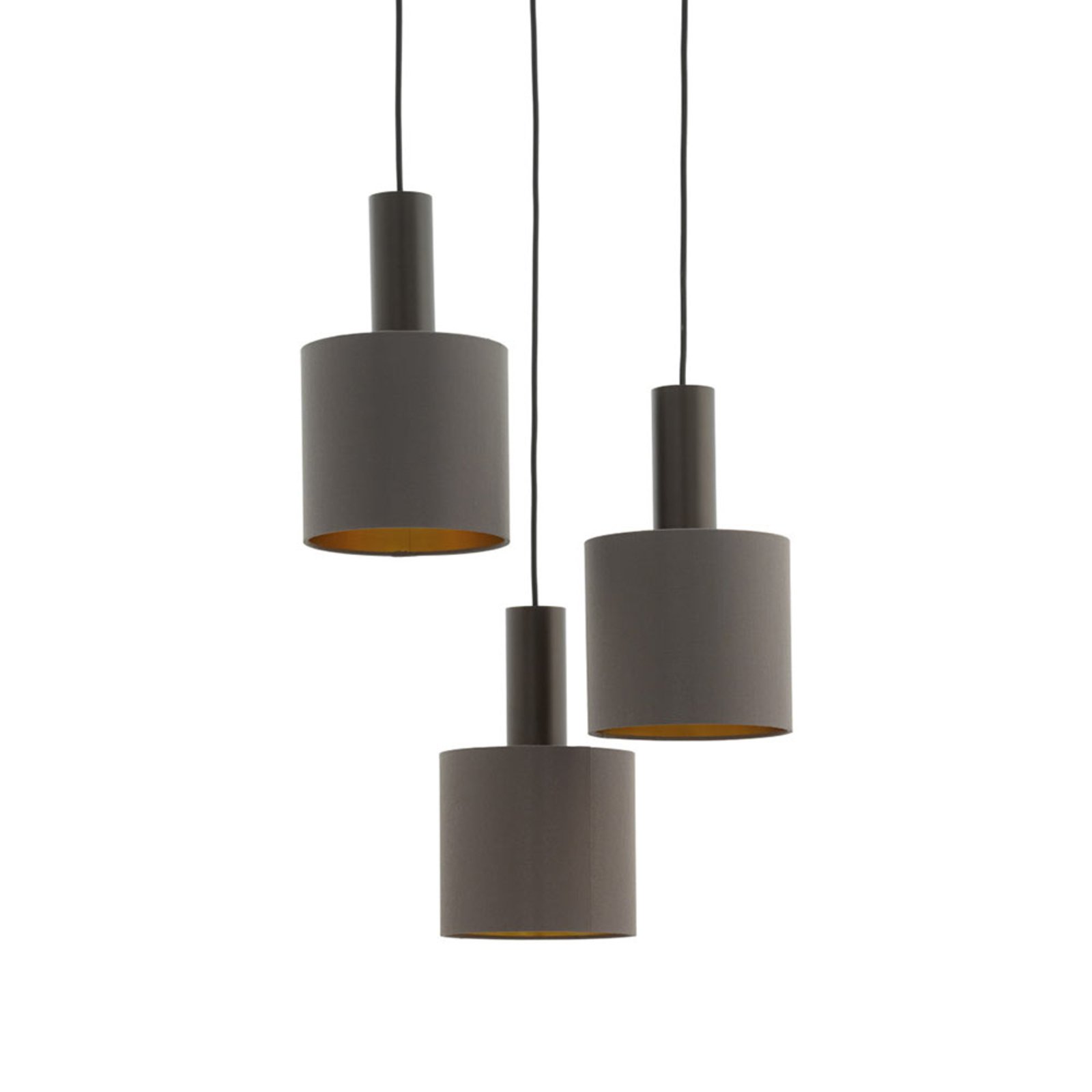 Suspension Concessa 3 lampes cappuccino/doré