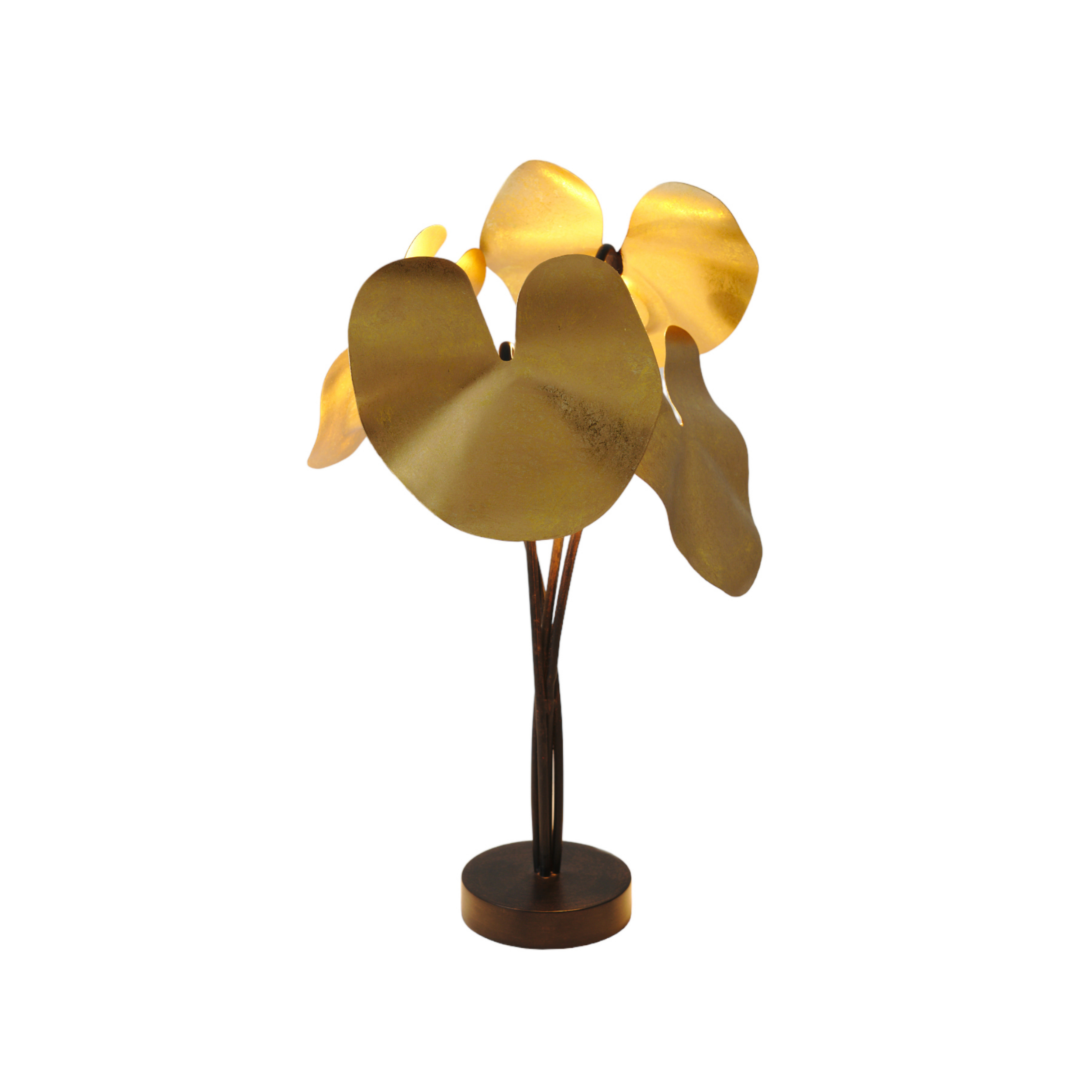 Stolová LED lampa Controversia so stmievačom zlatá