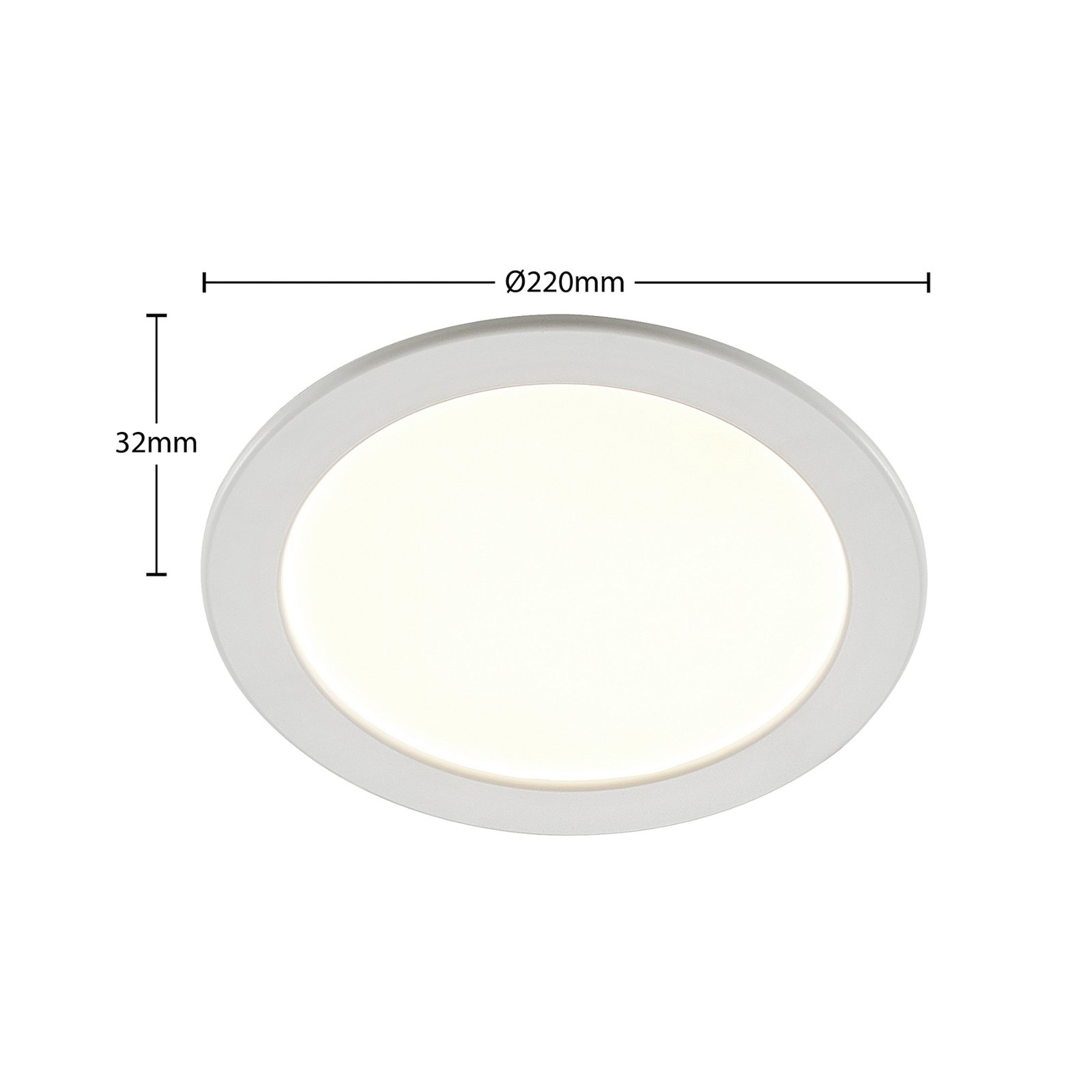 Prios Cadance spot LED da incasso, bianco, 22 cm