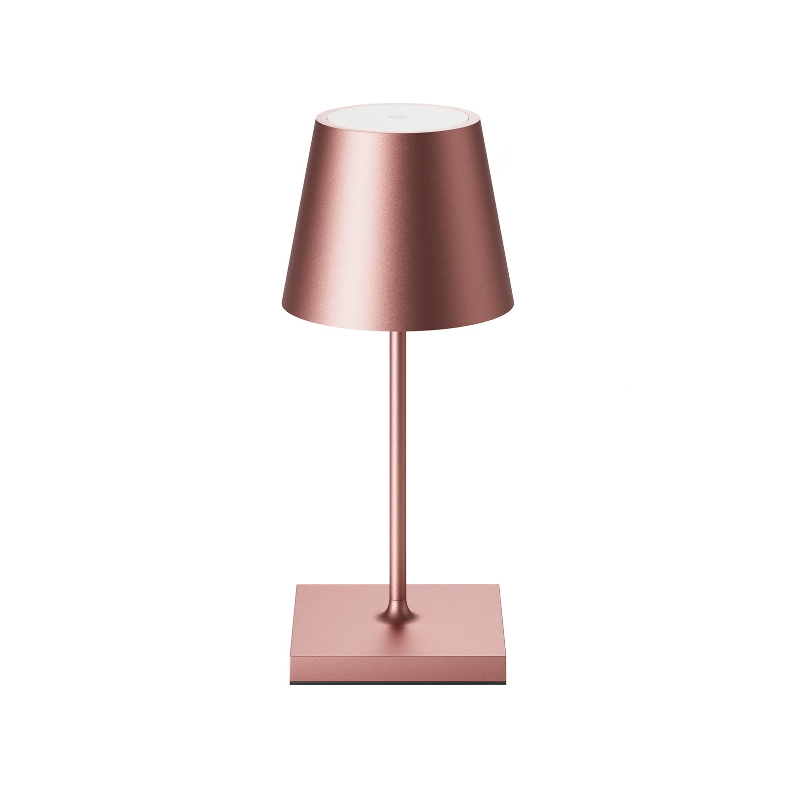 Nuindie mini LED uppladdningsbar bordslampa, USB-C, rosa, IP54, dimbar