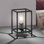 Fabio table lamp, rectangular, black