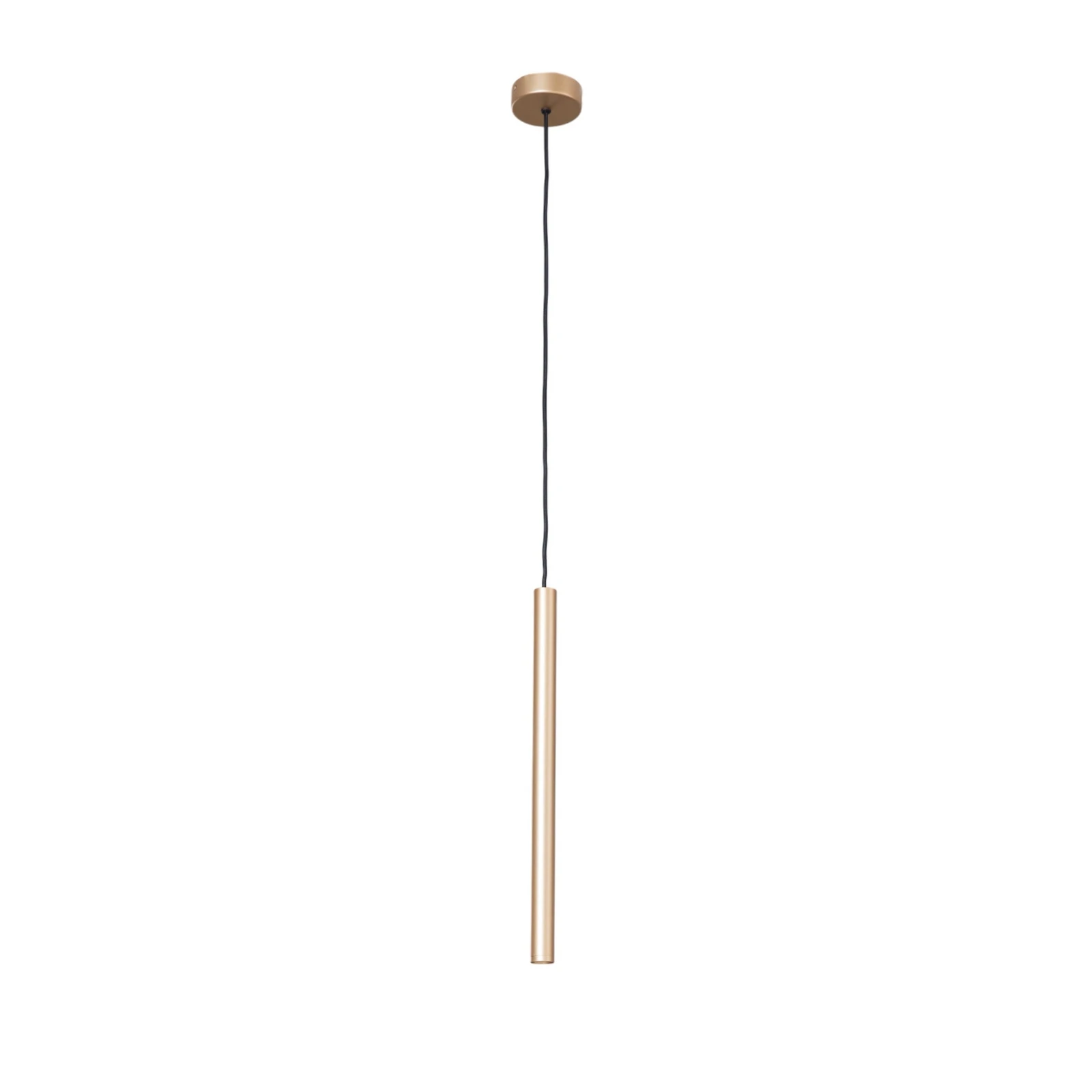 LED κρεμαστό φωτιστικό Rulo, χρυσό, Ø 3,2 cm, ατσάλι, 3000 K