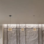 Hanglamp Genesis, aluminium zwart/goud, 7 x GU10, lengte 150 cm