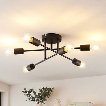 Lindby Estar ceiling light, six-bulb