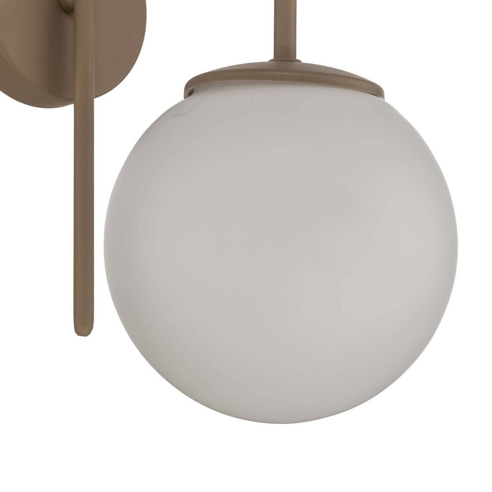 Kinkiet Cambridge, beżowy, wysokość 34 cm, metal/szkło, E14