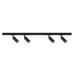 HV LED track lighting system Rail, spots, black, 4-bulb, length 1.5m