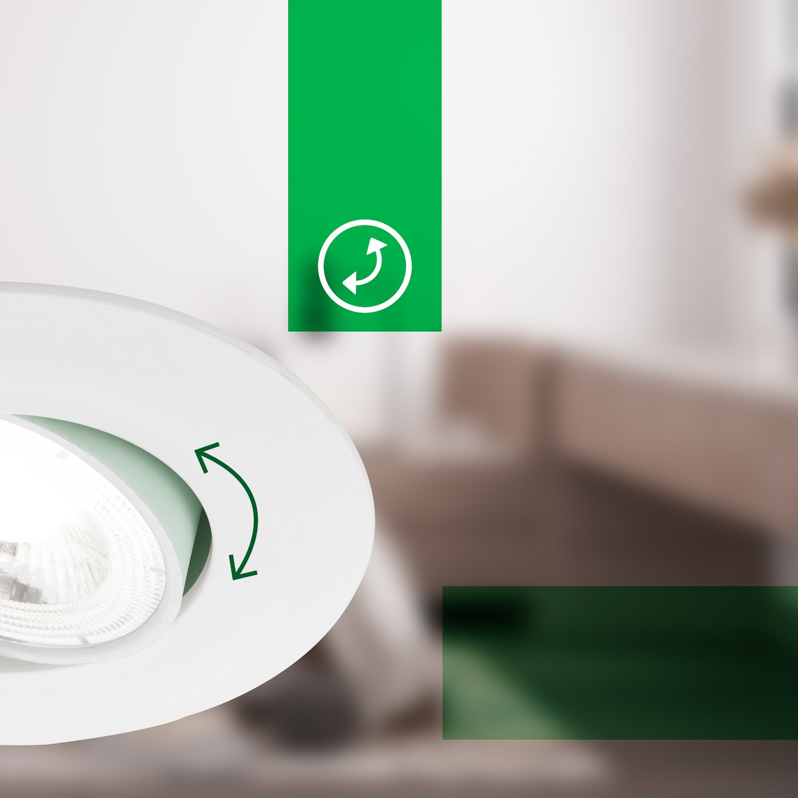 LED recessed light Kulana A, white, 4000K, Ø9cm, set of 3