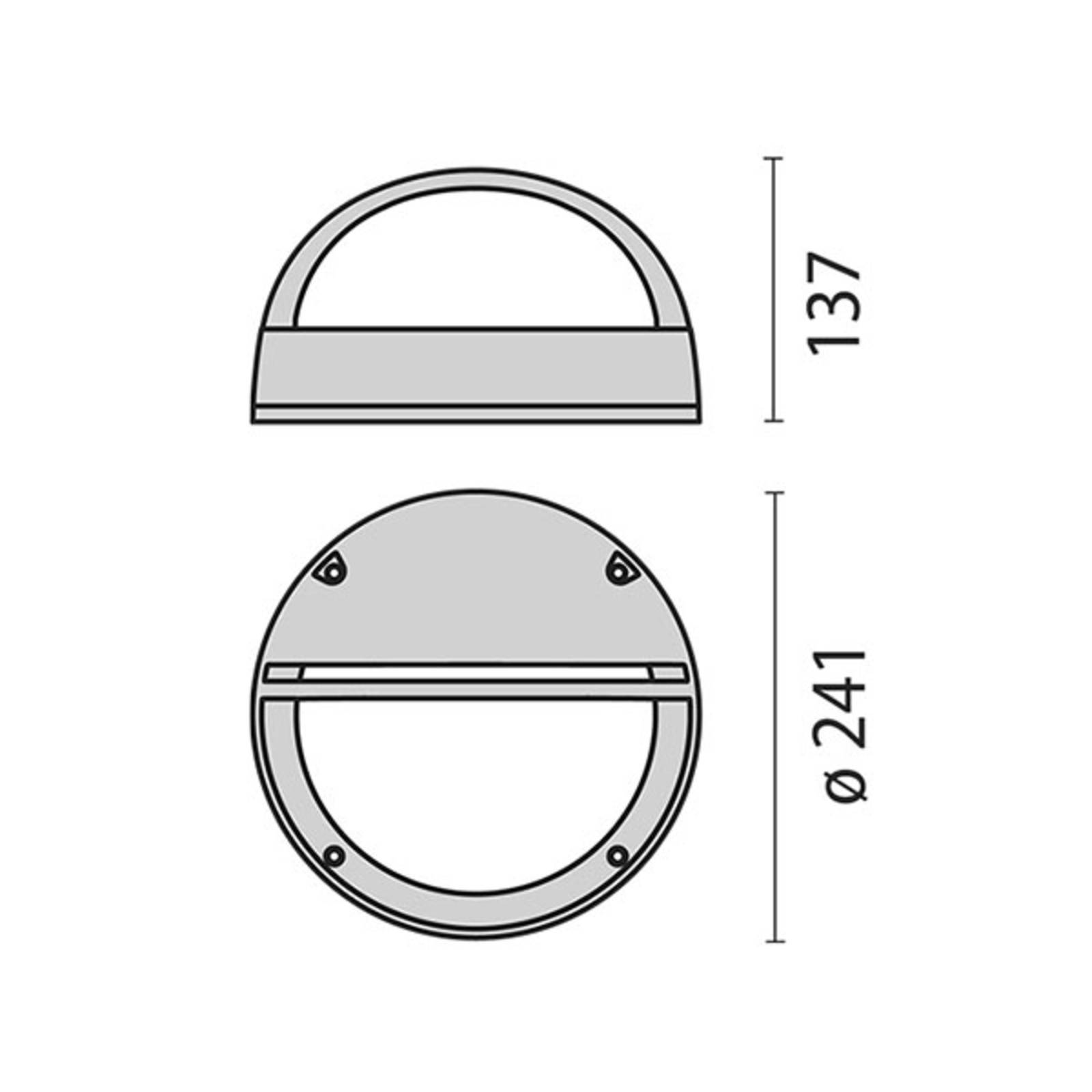 Utendørs vegglampe Eko+21 Grill E27 hvit