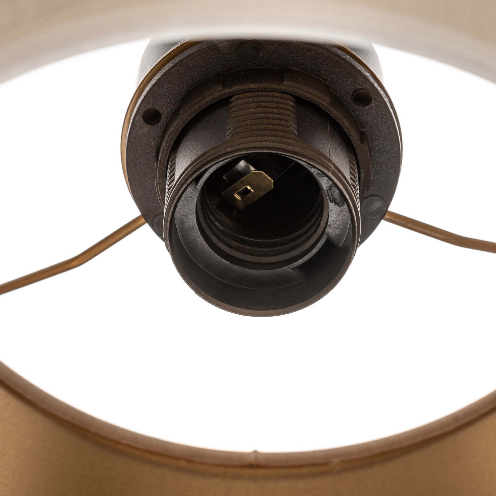 Hanglamp Jari stoffen kap 3-lamps rond wit-goud