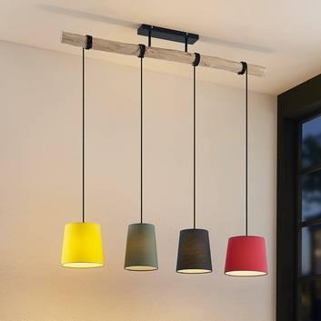 Lindby Amilia hanging lamp, colourful, 4-bulb