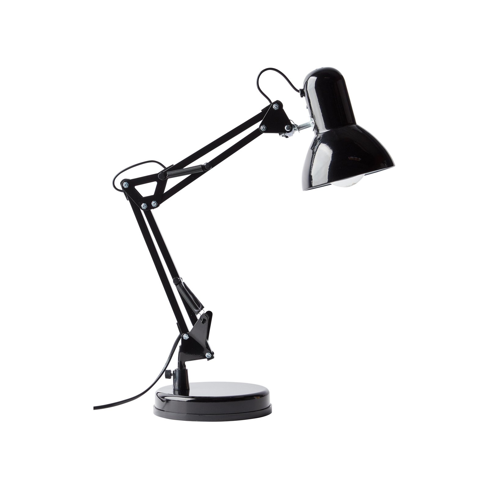 Lampe de bureau Henry, noir, hauteur 50 cm, réglable