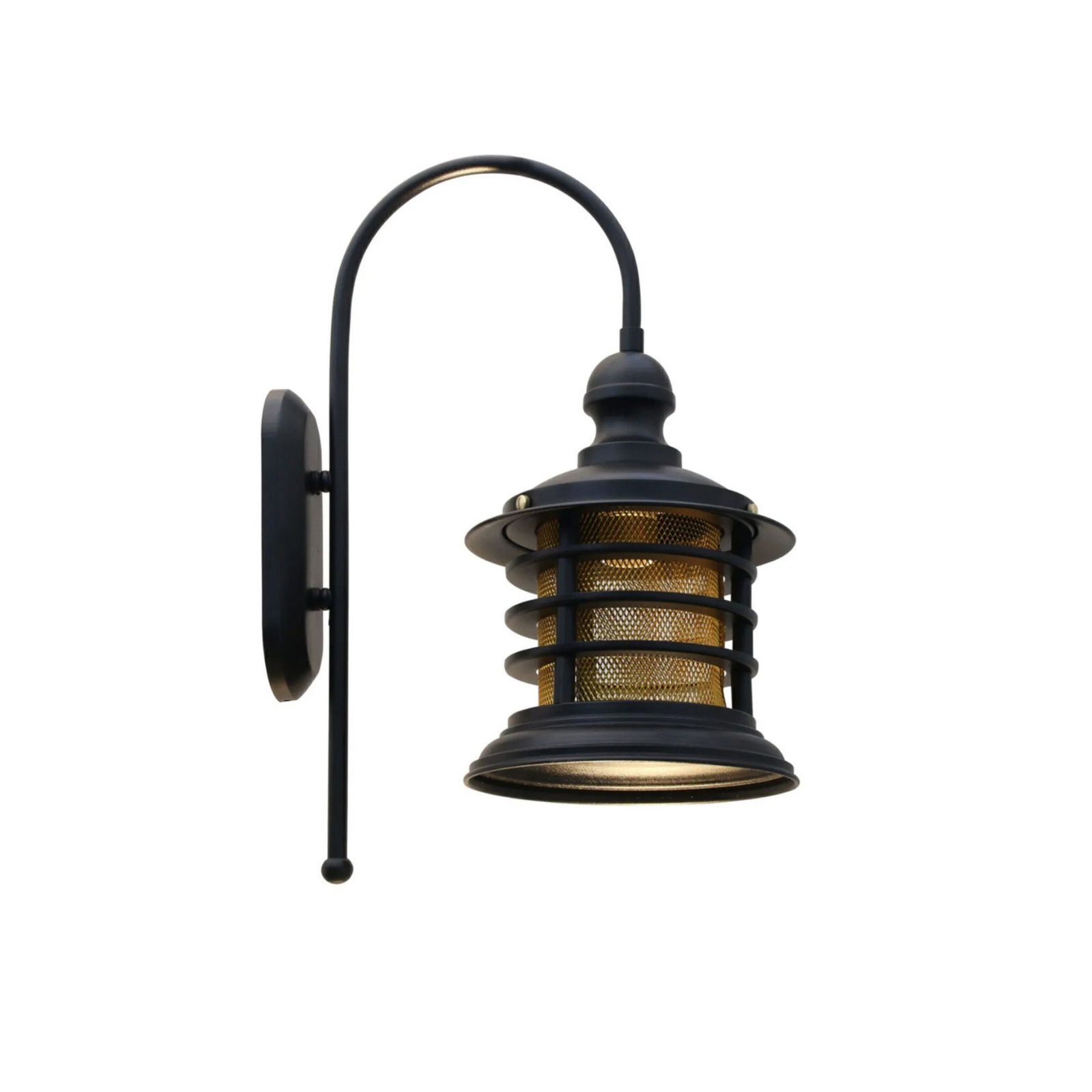 Nostalji wall light, black, height 48 cm, metal, E27
