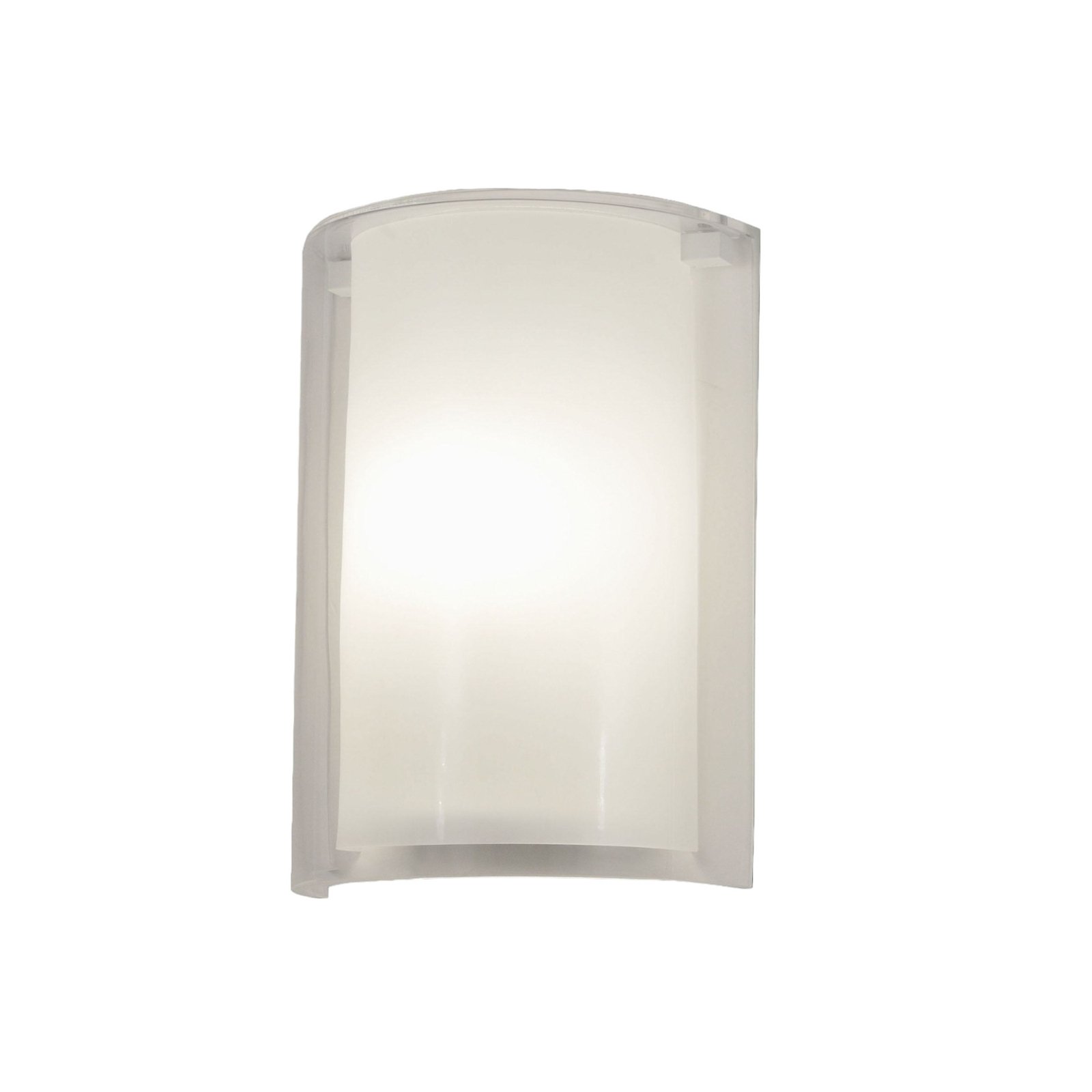 Maribel zidna svjetiljka, bijela/prozirna, staklo, akril