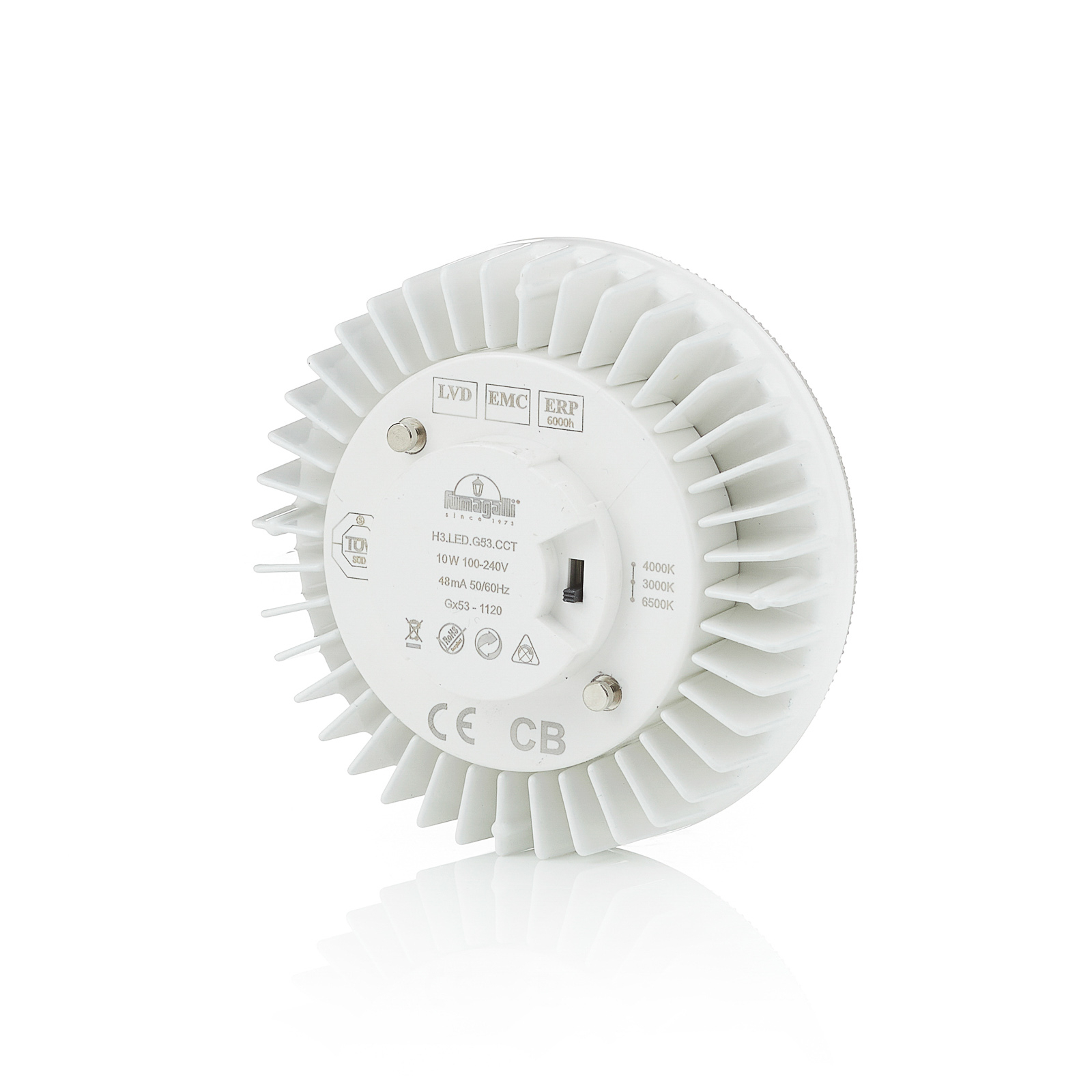 GX53 10W bombilla LED, 1.200lm, 3.000/4.000/6.500K