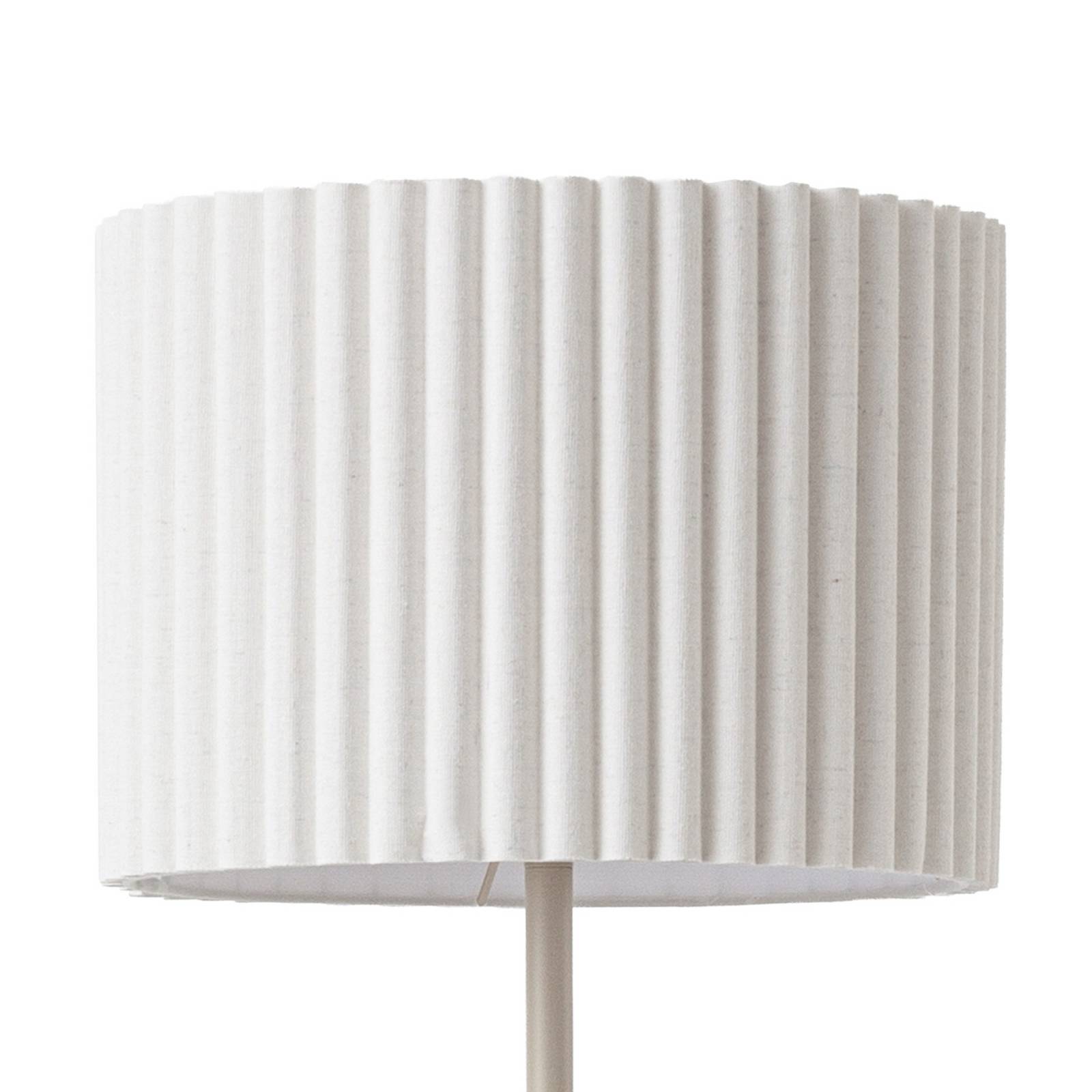 Lampa stojąca Lindby „Libbie”, beżowa, wysokość 150 cm, len, E27
