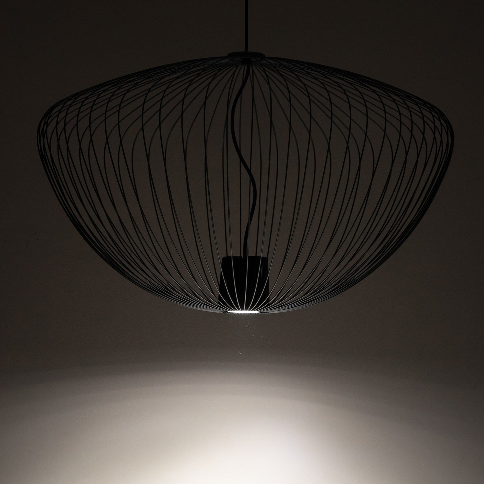 Pumpkin L pendant light, dark grey, Ø 70 cm, metal, GU10