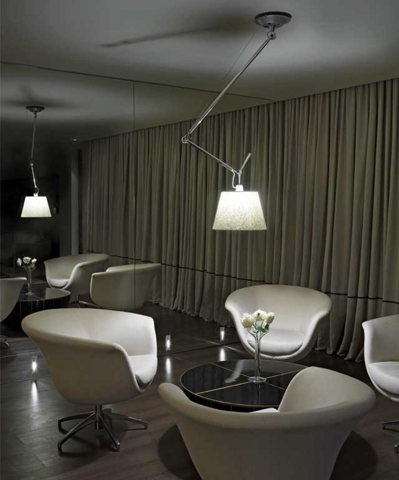 Tolomeo Decentrata Pendelleuchte Ø240 Pergament - Artemide