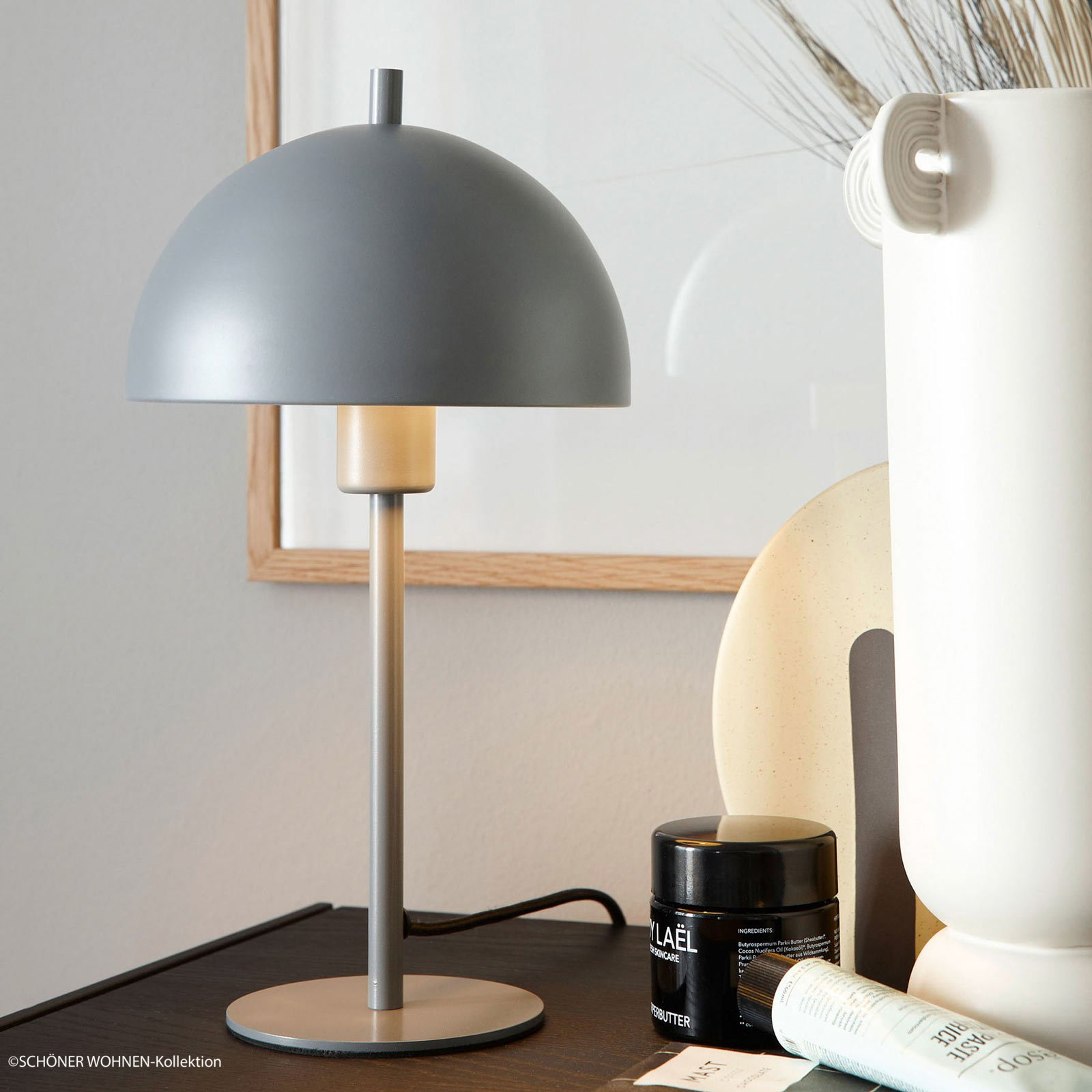 Schöner Wohnen Kia table lamp grey height 34 cm