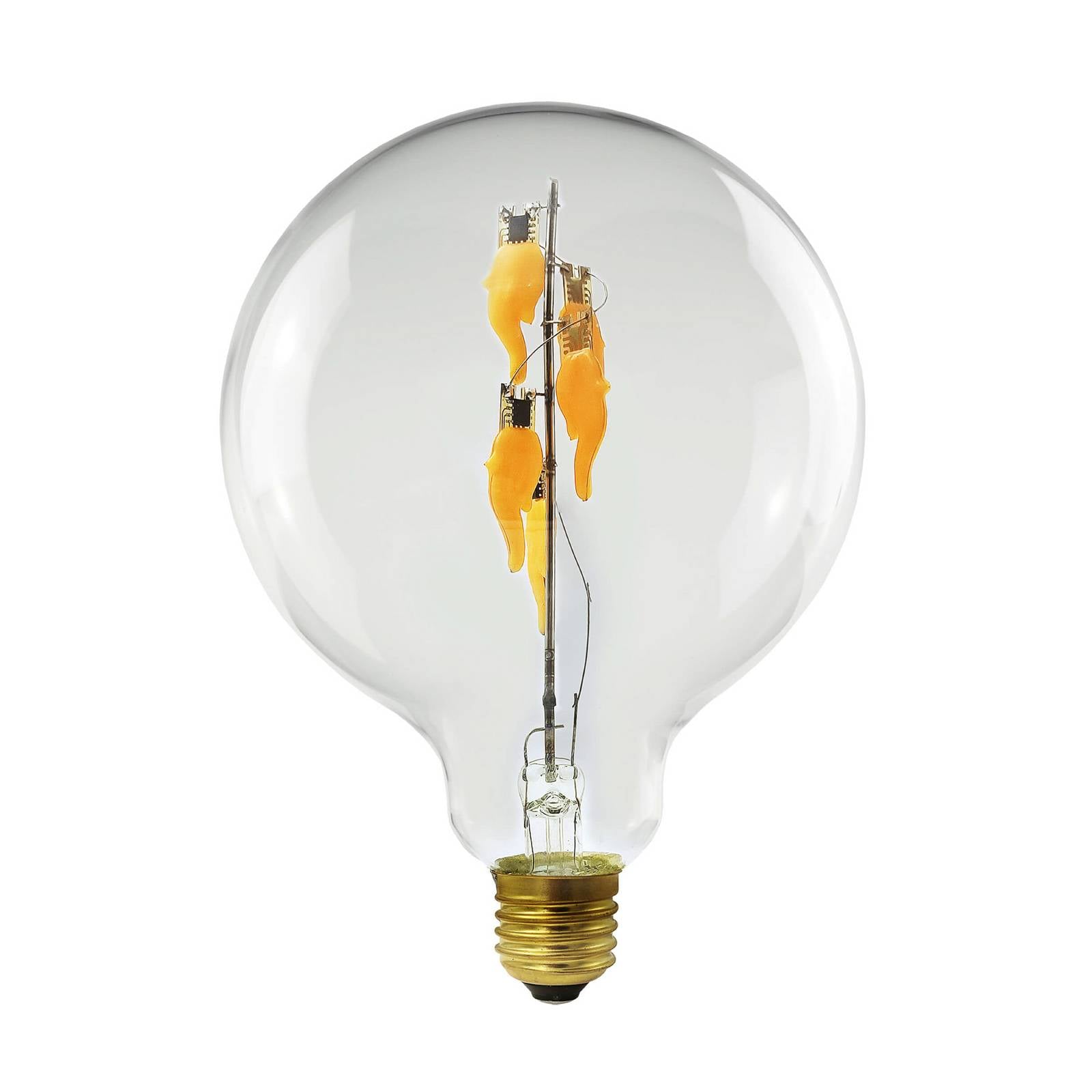 SEGULA LED Fire Flame Line E27 1W G125 klar hängend 1800K