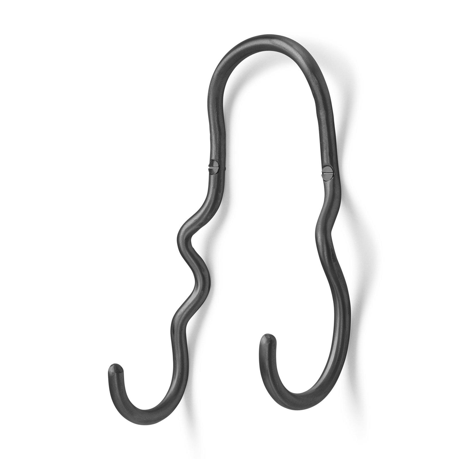 ferm LIVING Hook Curvature Double, black, brass