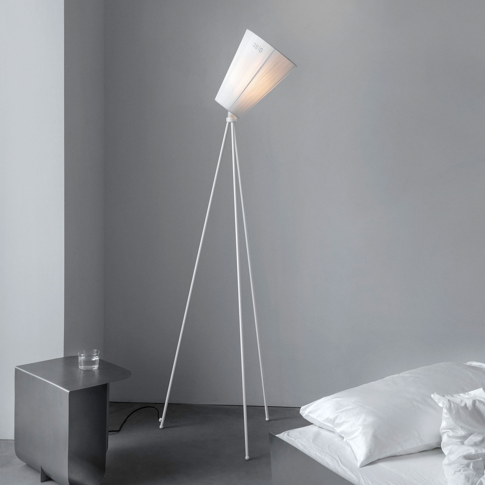 Oslo Wood Lampadaire Blanc/Blanc - Northern