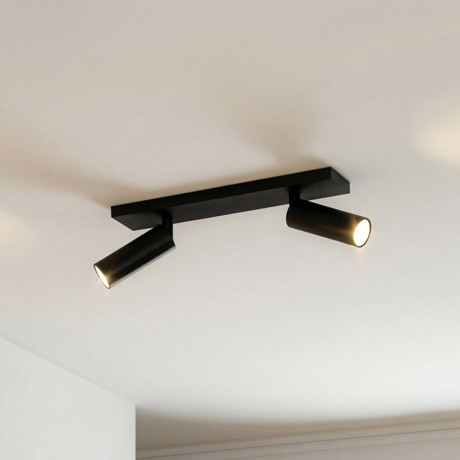 Arcchio Deckenstrahler Brinja Slim, schwarz, 2-flg GU10 MR11 günstig online kaufen