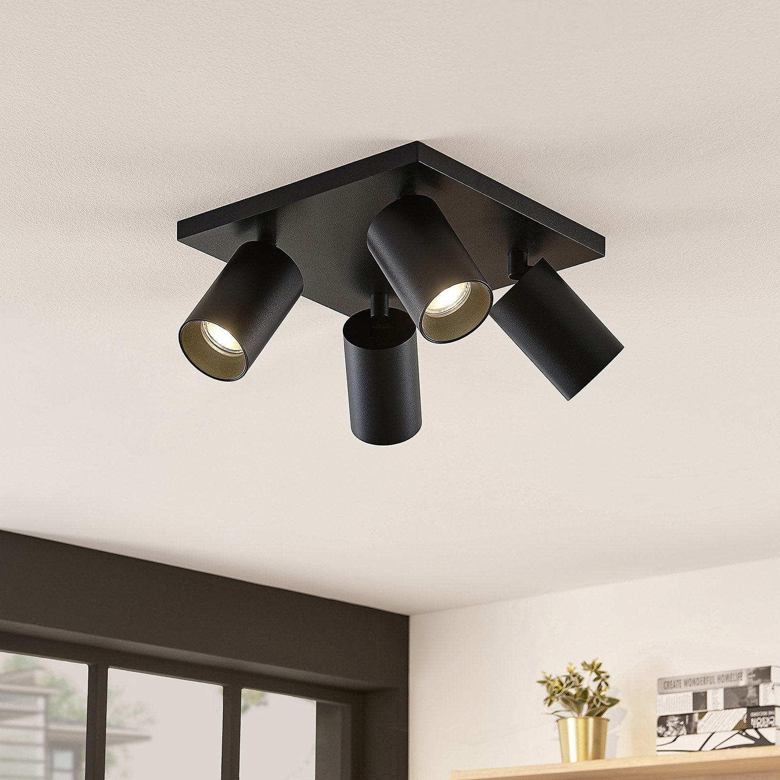 Brinja 4 Taklampe Black/Gold - Arcchio