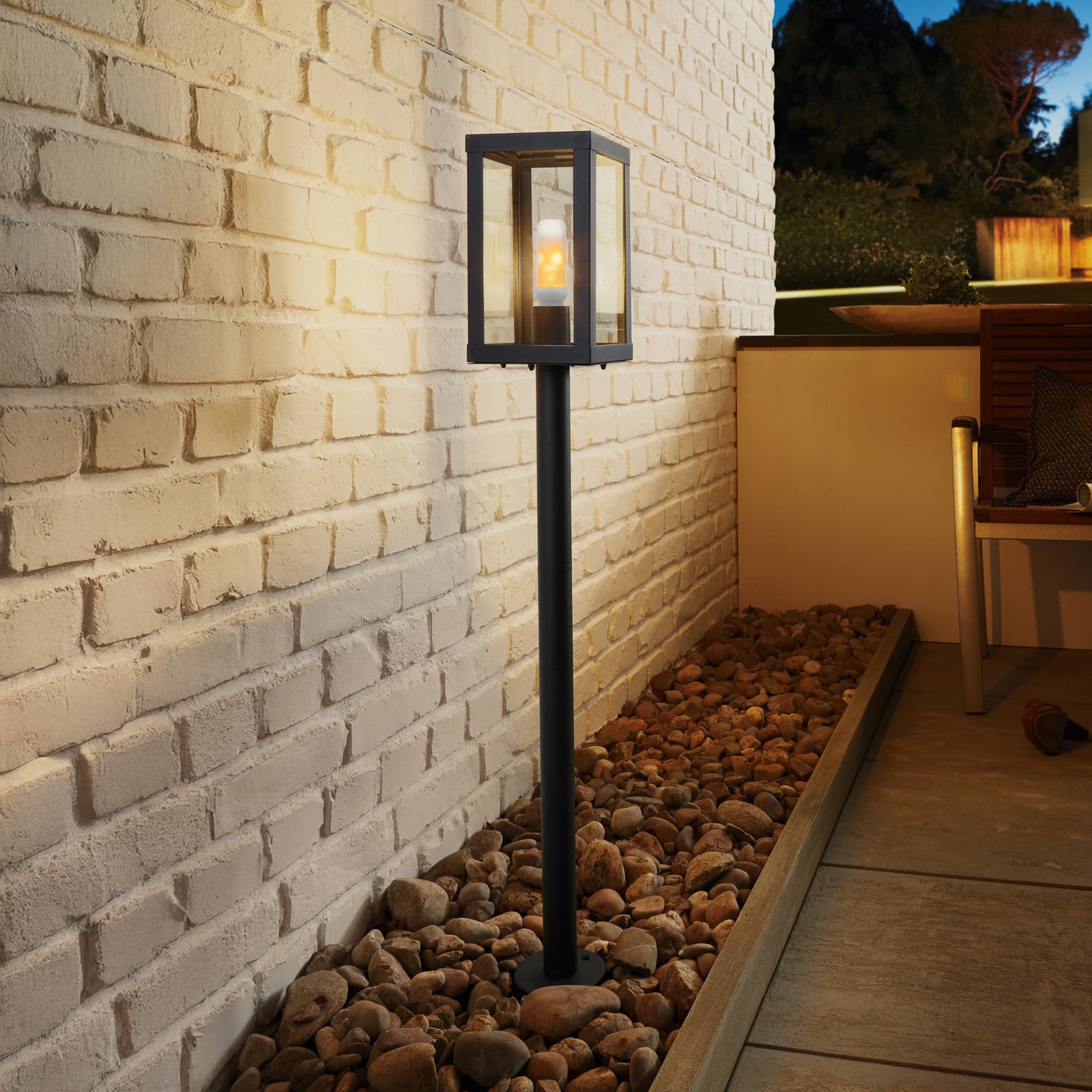 EGLO Lampă de trotuar Alamonte 1 negru - Modern - negru clar - Metal