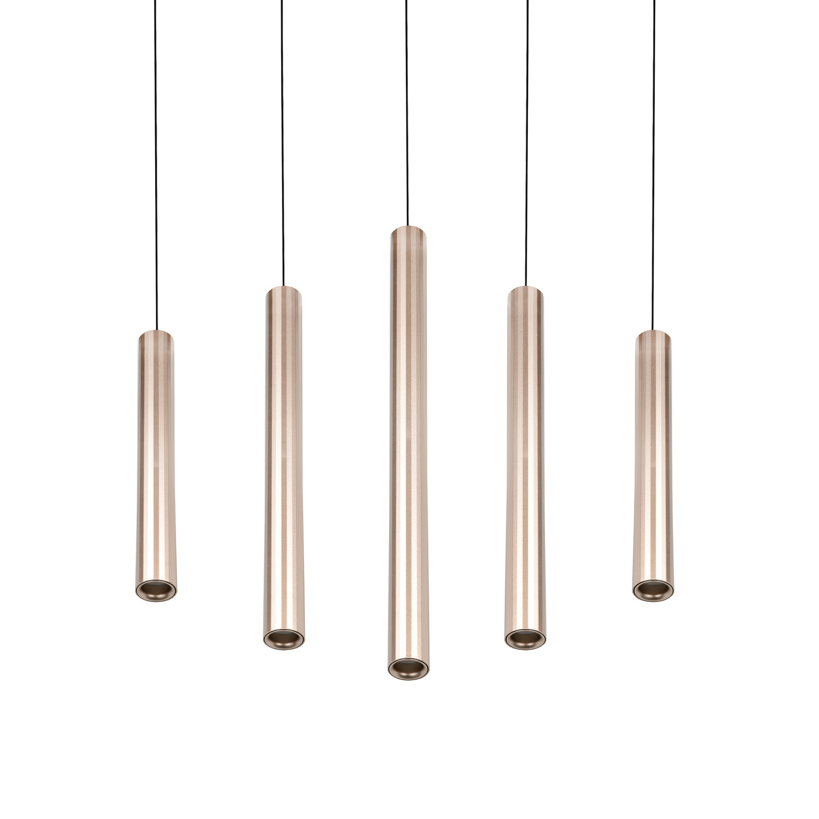 Trio Lighting LED висяща лампа „Аримато“, дължина 94 см, метал в кремав цвят, CCT