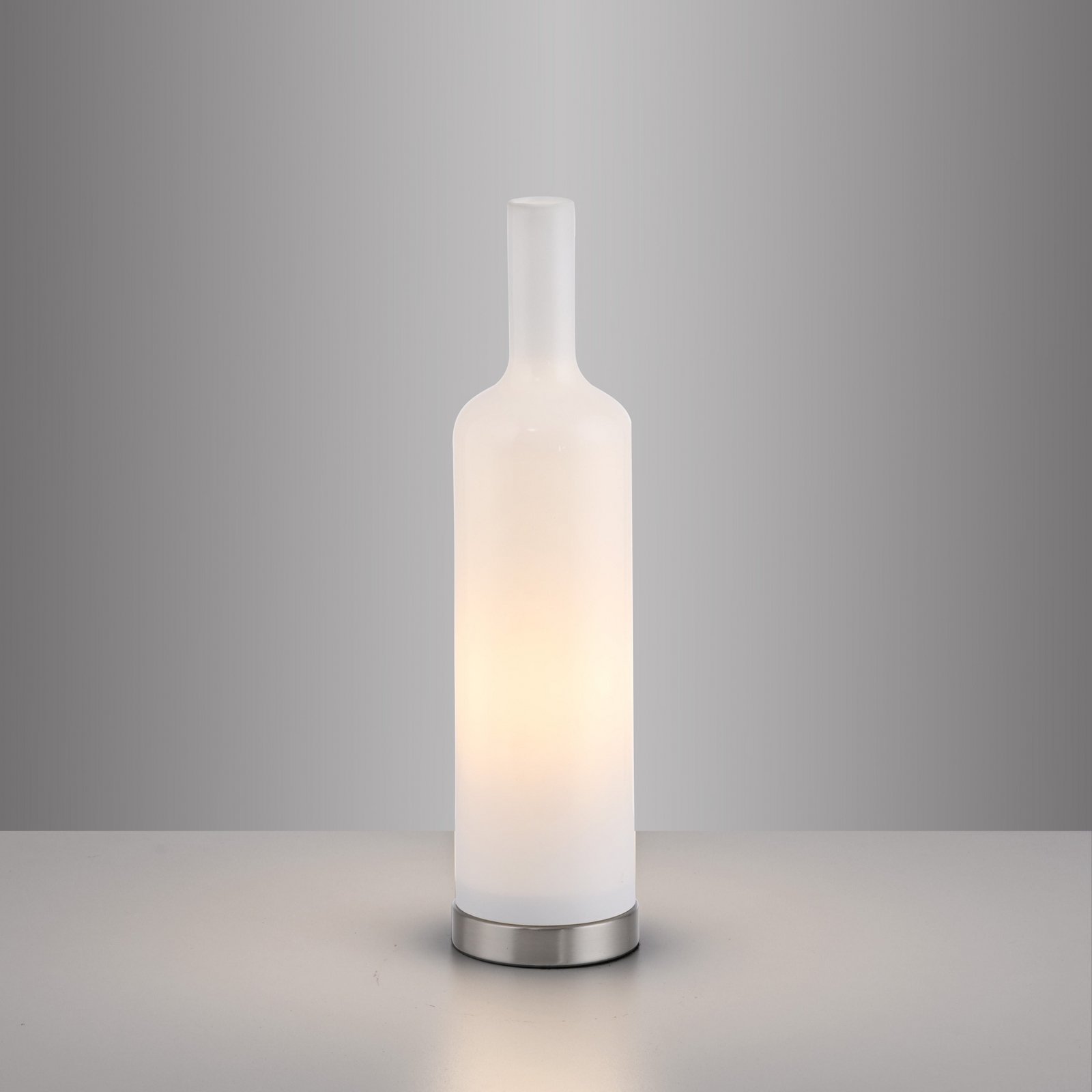 JUST LIGHT. tafellamp Bottle, opaalwit, glas, E14