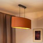 Envostar hanglamp Idun, bruin, imitatieleer veganistisch, 80 cm