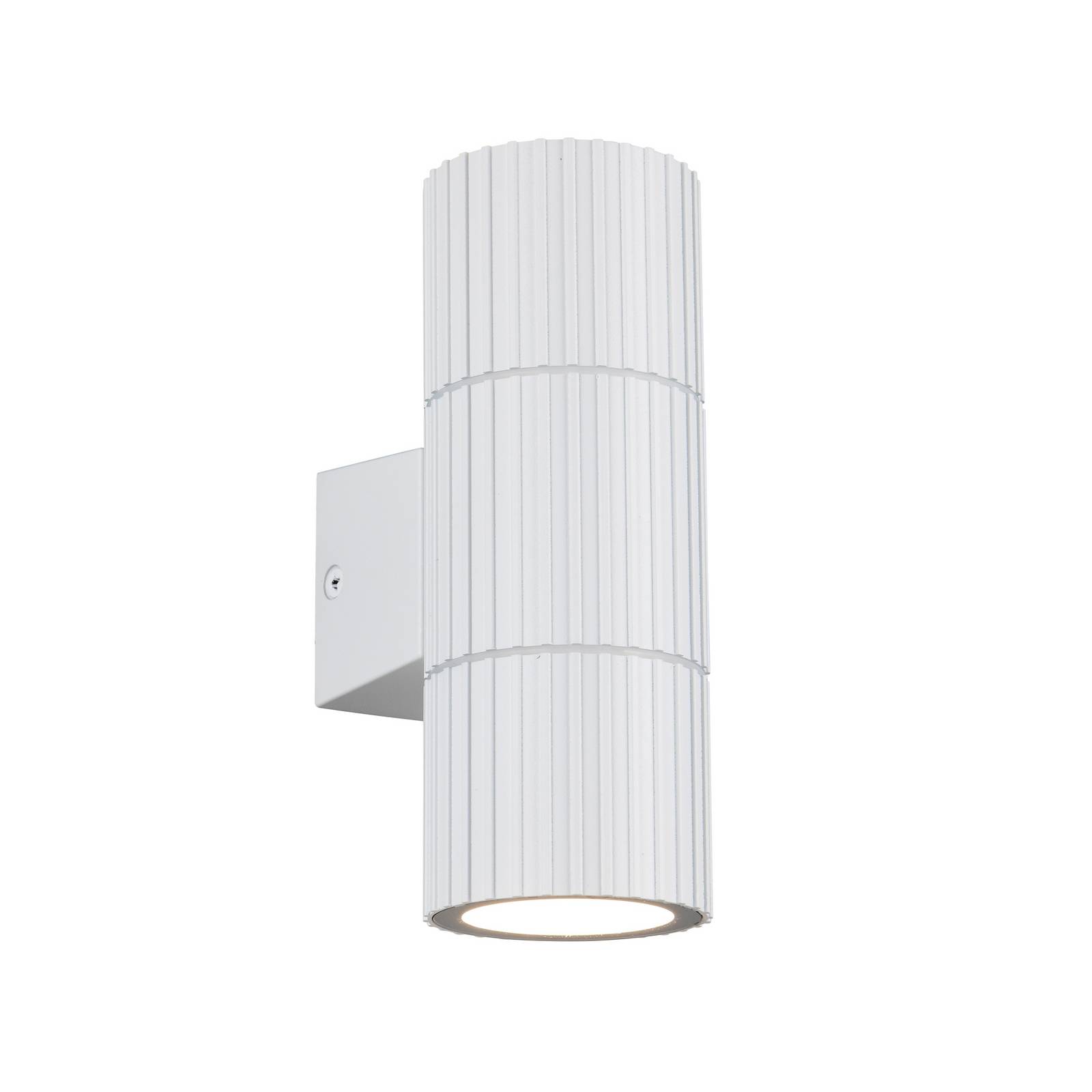 Außenwandlampe Parana, weiß matt, Höhe 16 cm, Metall, 2-flg.