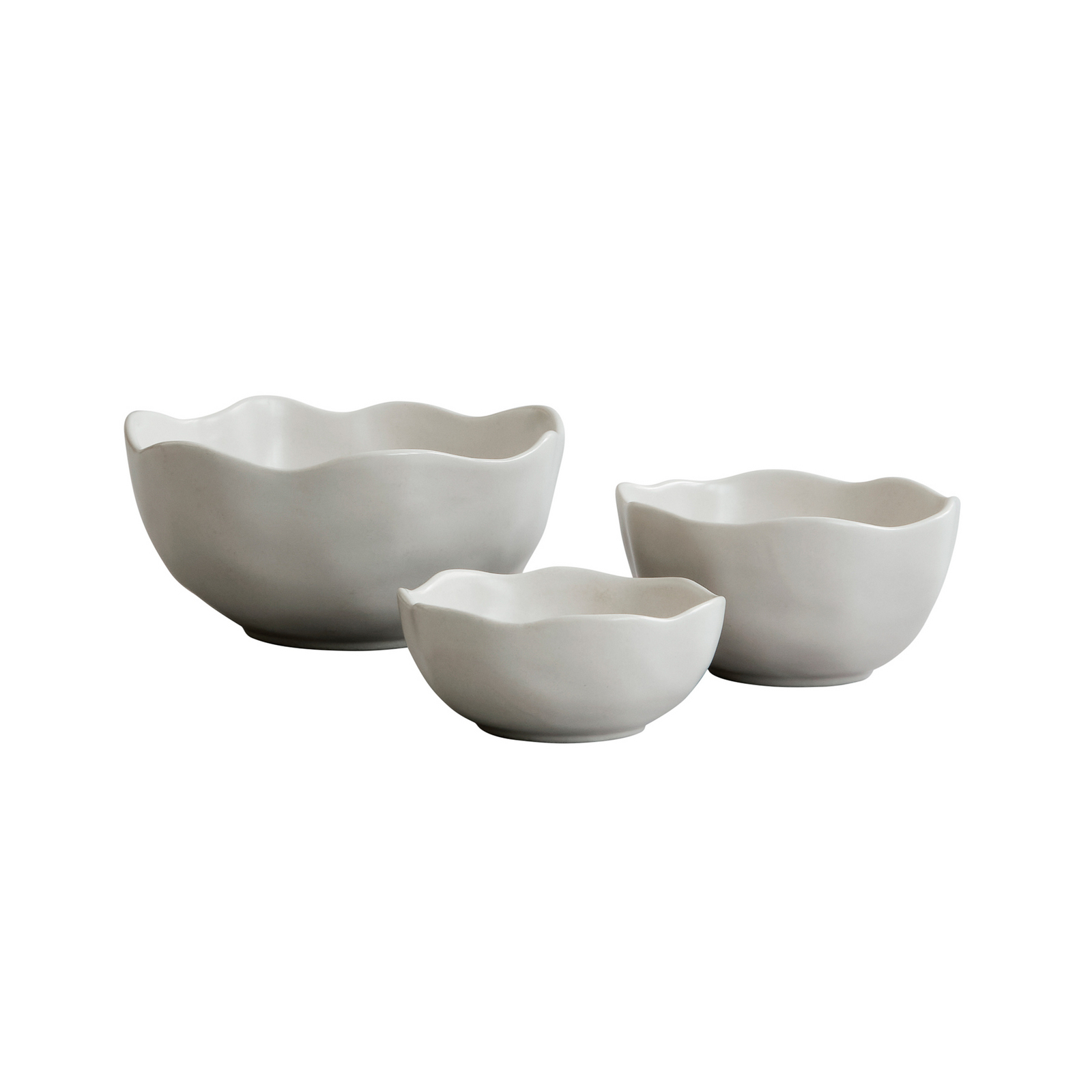 Naczynia Native, zestaw 3 sztuk, falisty kształt, białe – 101 Copenhagen