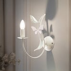 Summer wall light, white/green/pink, width 11 cm, steel
