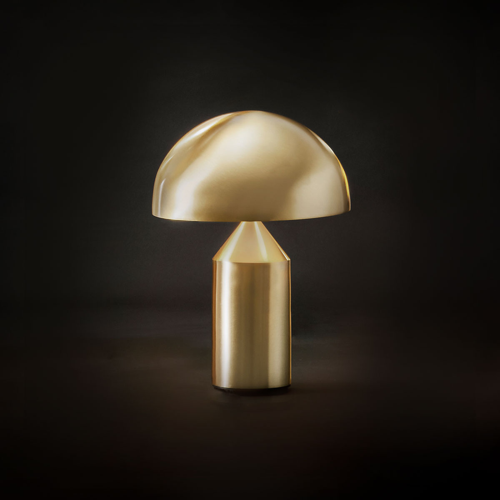 Oluce Atollo - gold table lamp, 35 cm, for Living / Dining Room, aluminium, E14, 40 W, energy efficiency: A++, H: 35 cm