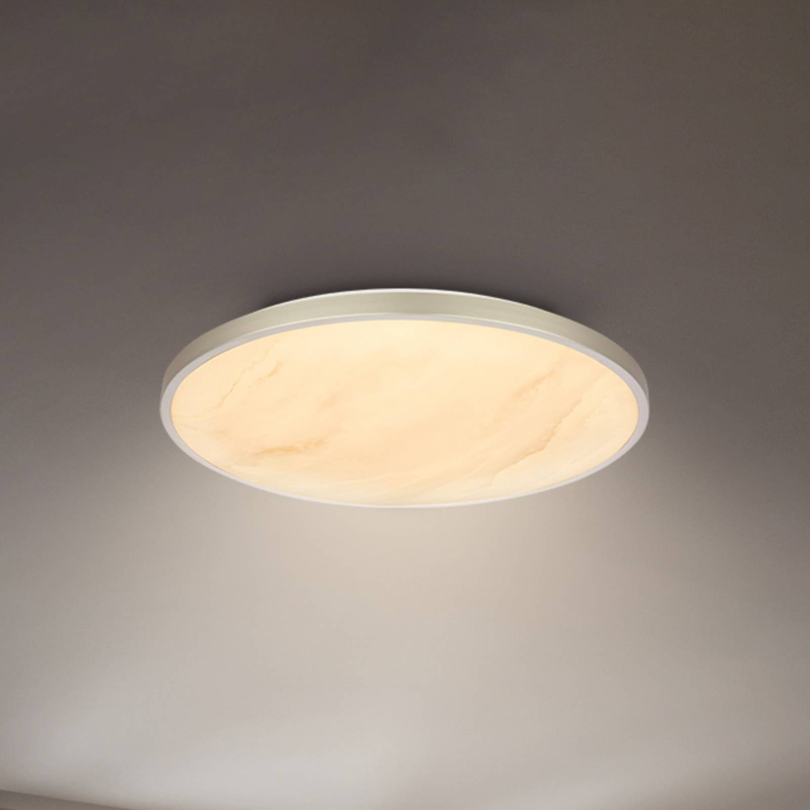 Lampa sufitowa LED Competo, CCT, Ø 38 cm, nikiel matowy
