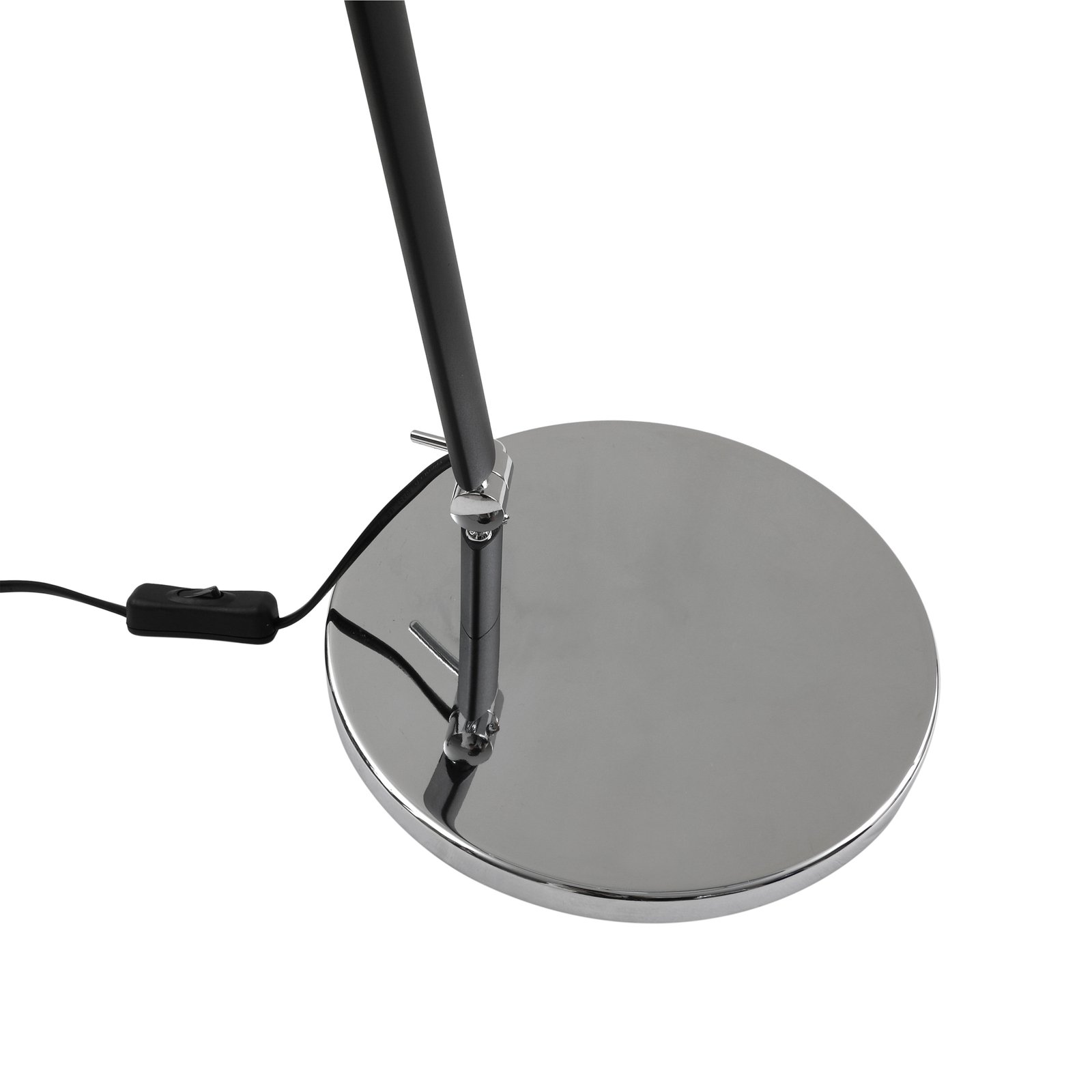 Lucande lámpara de mesa Dansari, regulable, negro / cromo