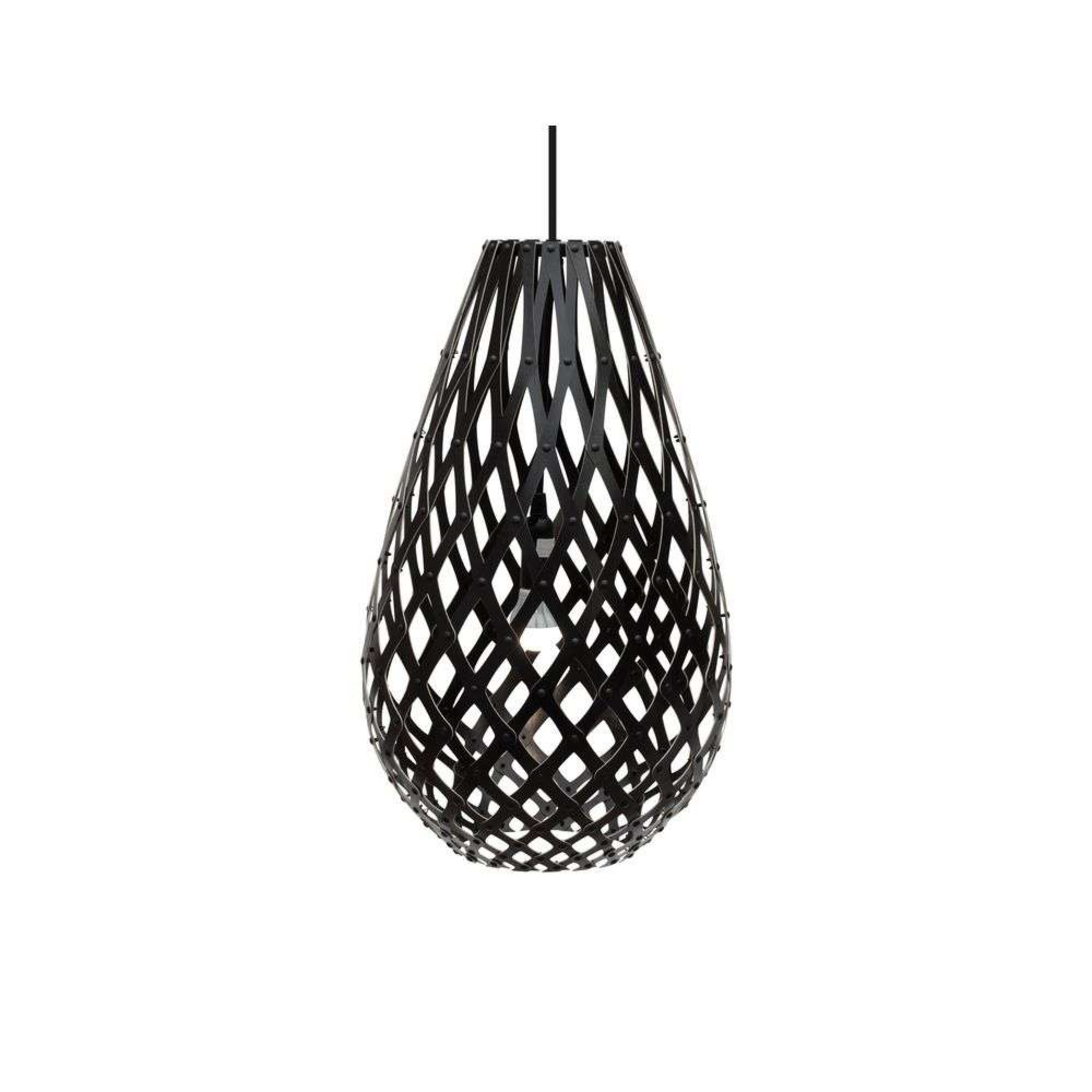Koura Pendelleuchte H75 Schwarz 2 Seiten - David Trubridge
