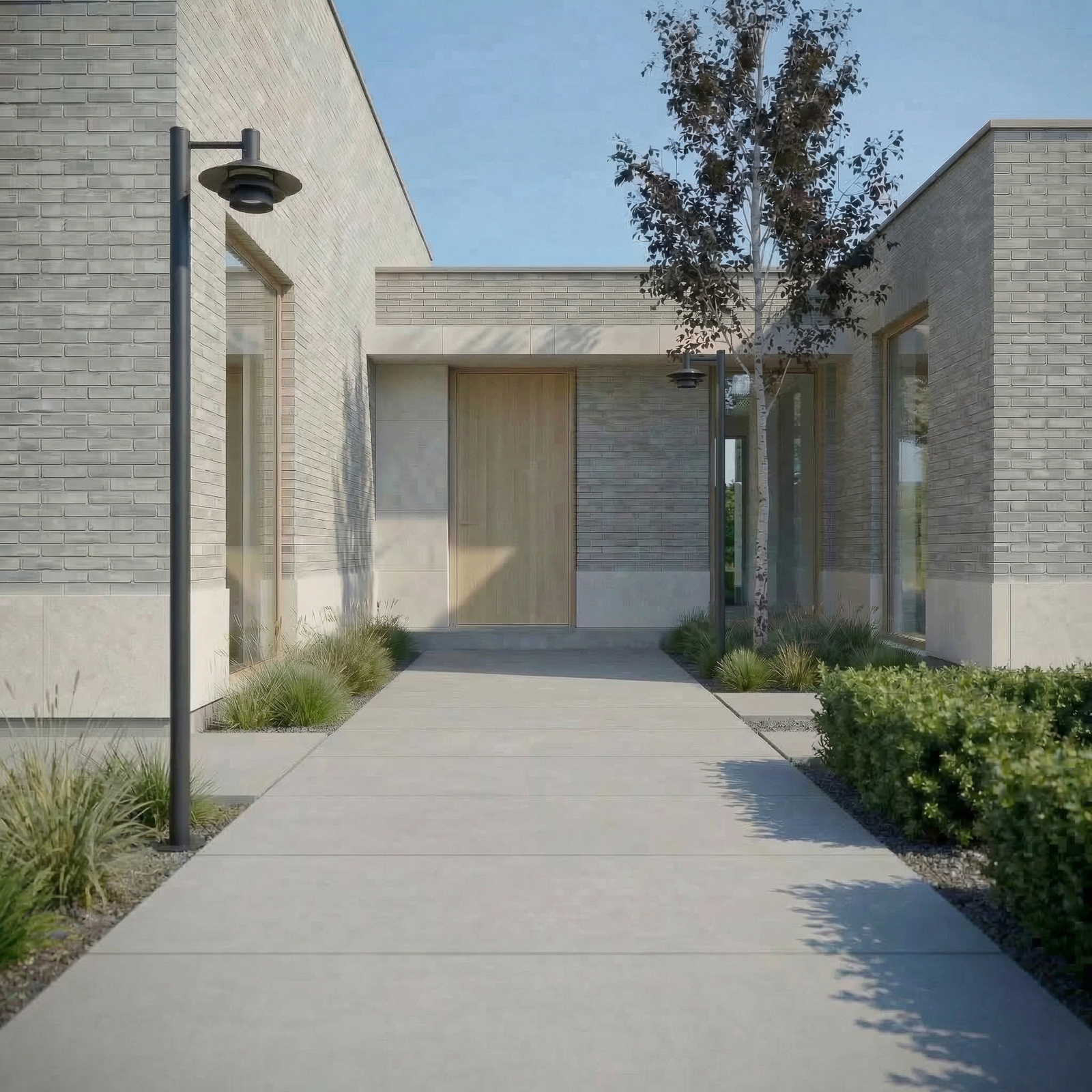 Exterierové LED svietidlo Lucande Montaro, antracitová farba, 220 cm, IP54