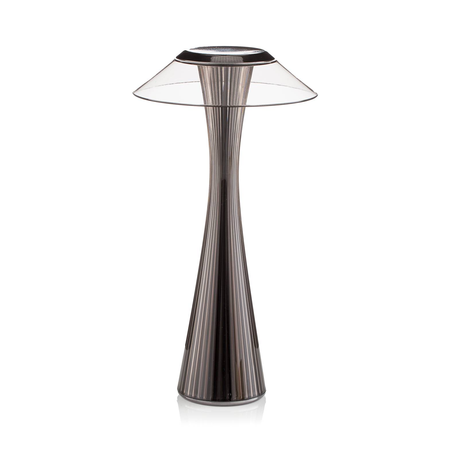 Kartell Space - LED designer table lamp, titanium, for Living / Dining Room, PMMA, ABS, 1.6 W, H: 30 cm