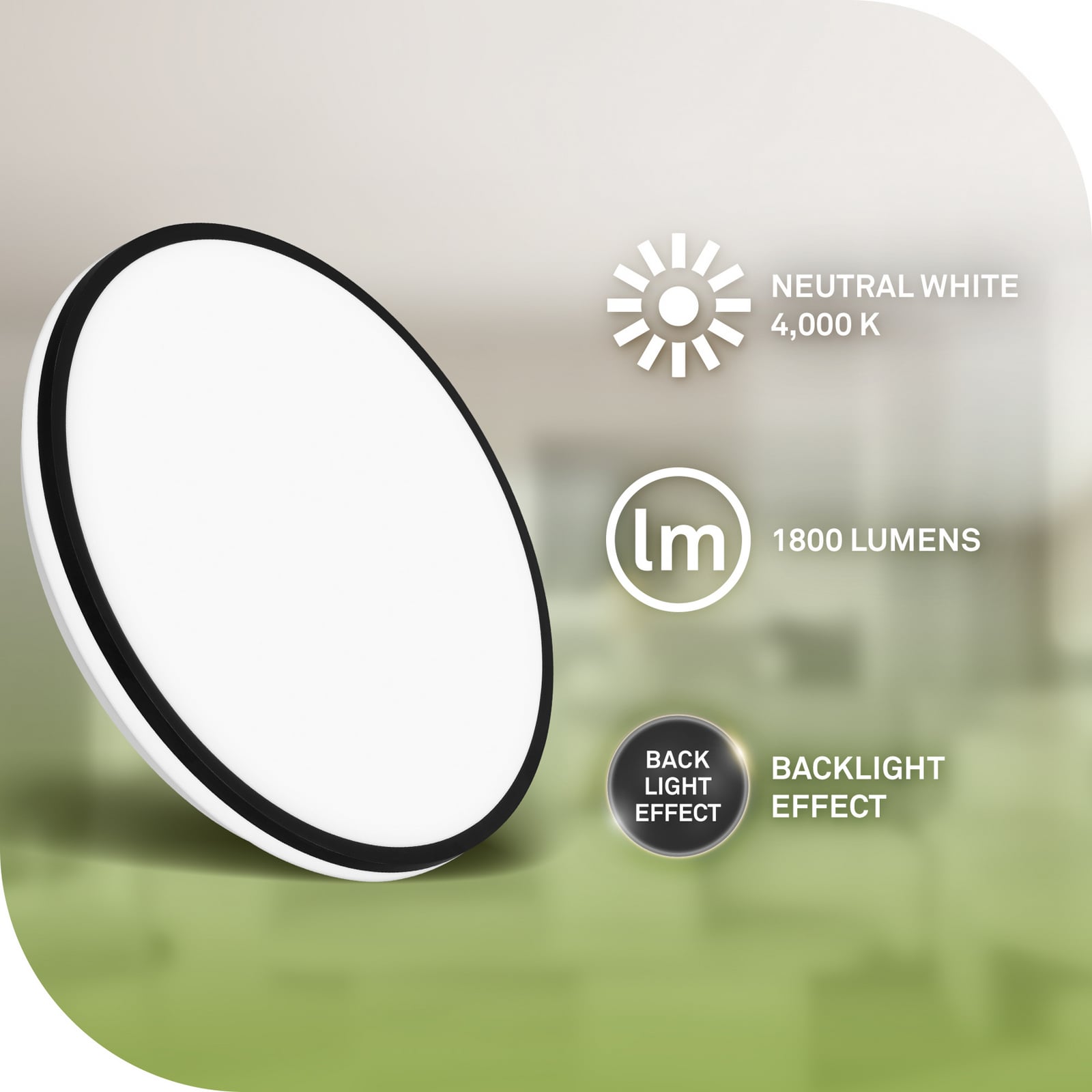 Pulap A LED stropné svietidlo, čierne, Ø 33 cm, plast