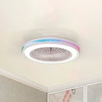 LED-Deckenventilator Gamer weiß DC leise Ø 47 cm CCT RGB