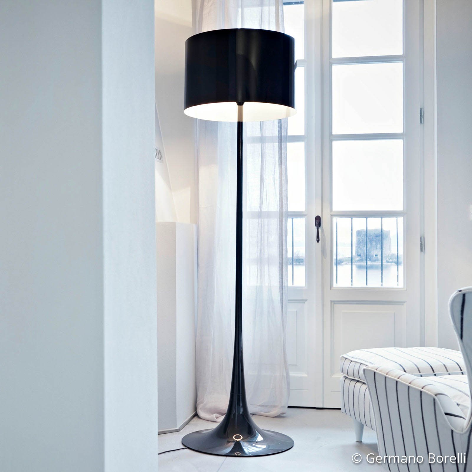 Spun Light Floor Lamp Black - Flos 