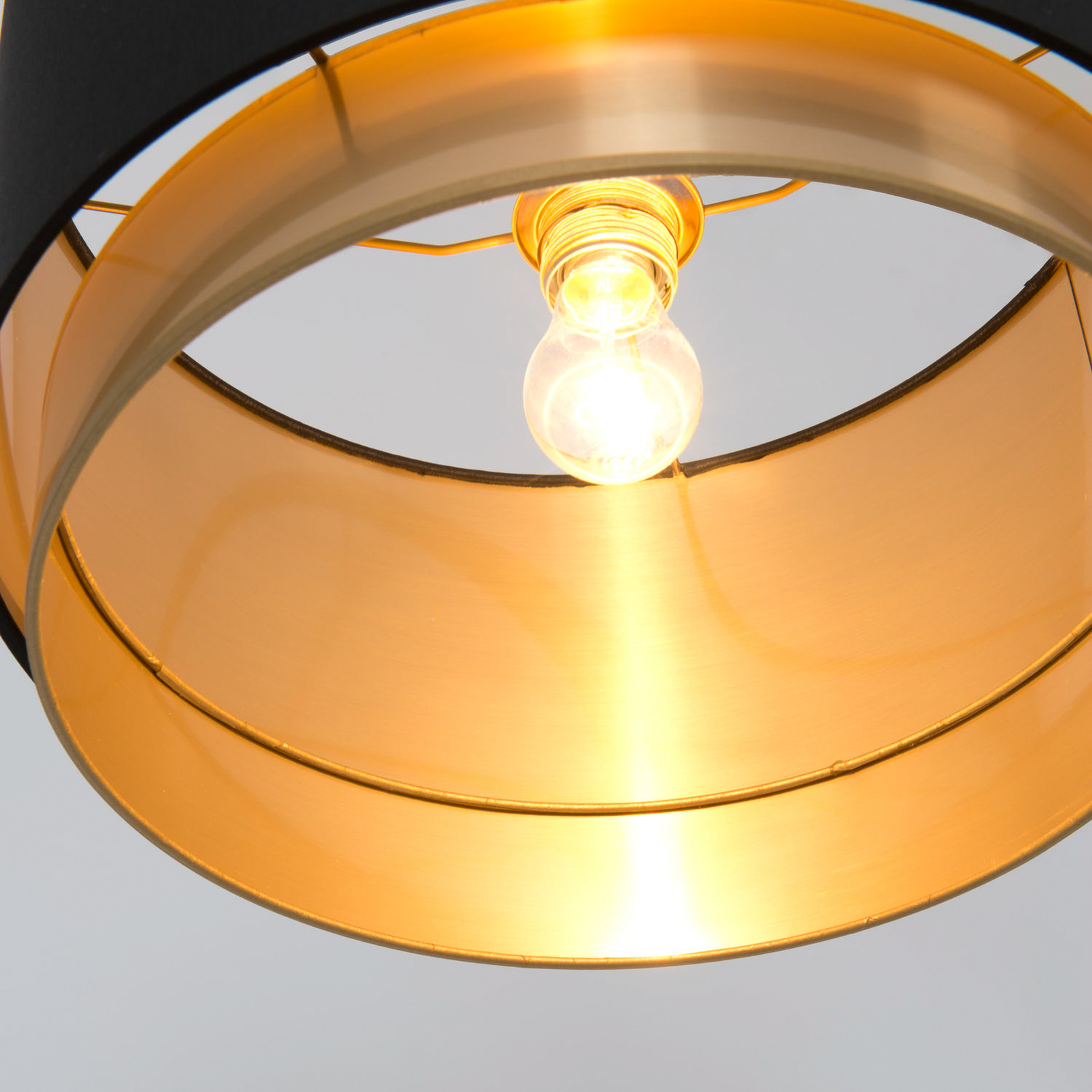 Stojací lampa Meteor, zlatá barva, výška 169 cm, železo