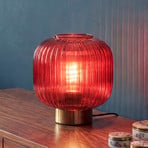 Επιτραπέζιος φωτισμός OSRAM Decor Groovie, κόκκινος, ύψος 22 εκ., γυαλί, E27