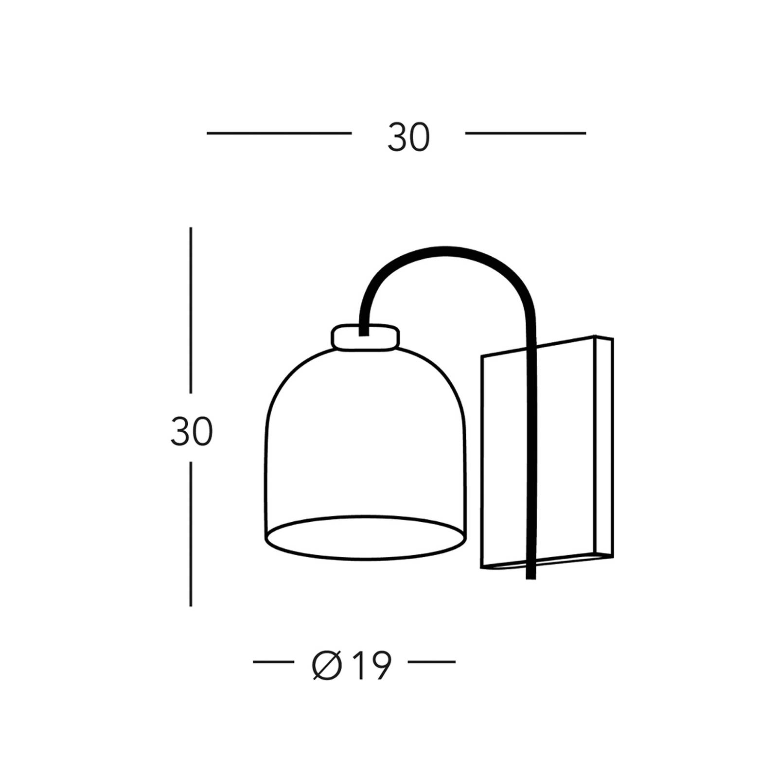 Lampa ścienna Kolarz Chalet, szerokość 19 cm, biały/brązowy, szkło/drewno